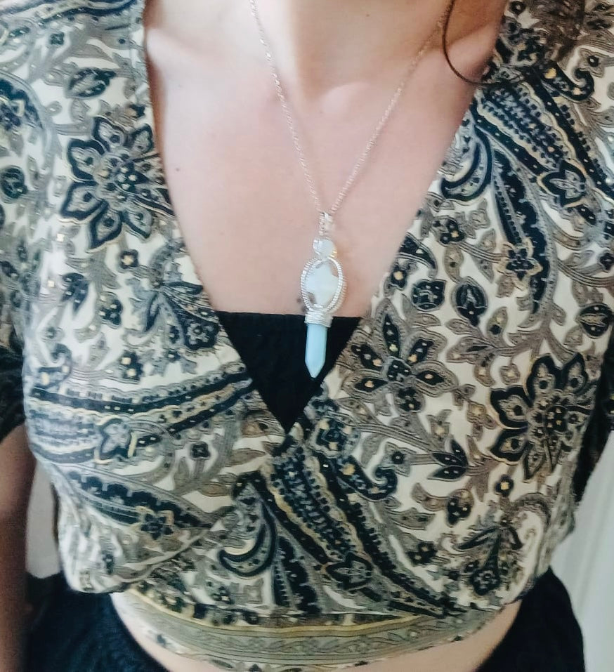 Collana Merkaba a punta in OPALINA