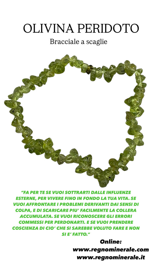 Olivina Peridoto Bracciale a scaglie