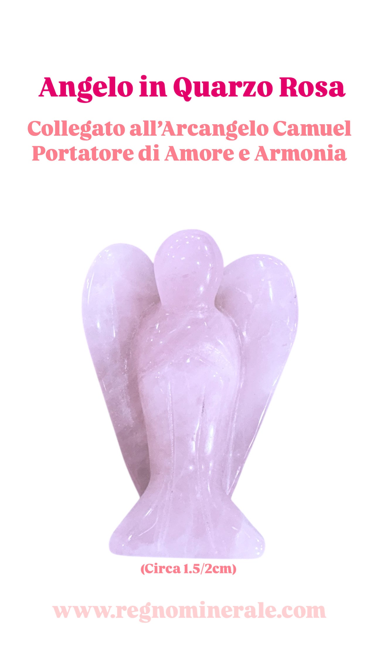 Angelo in Quarzo Rosa - sagoma