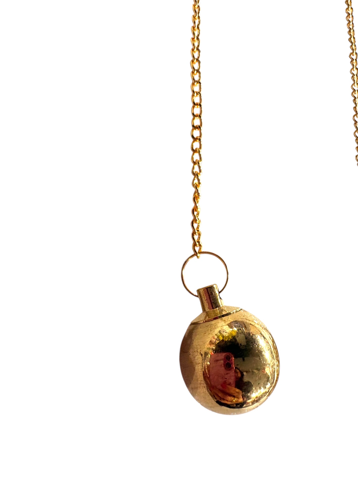 Pendolo oro tondo con testimone - in metallo