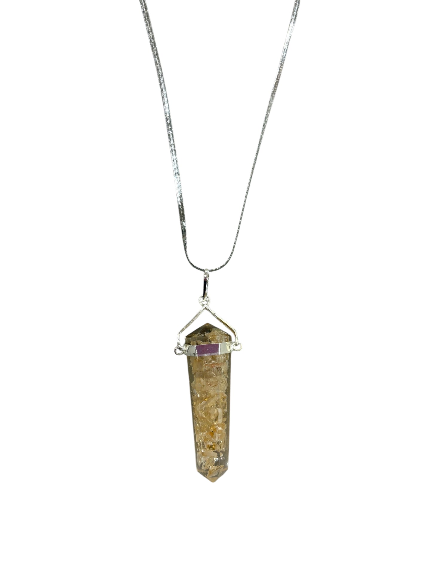 Collana Orgonite di Quarzo Citrino a punta