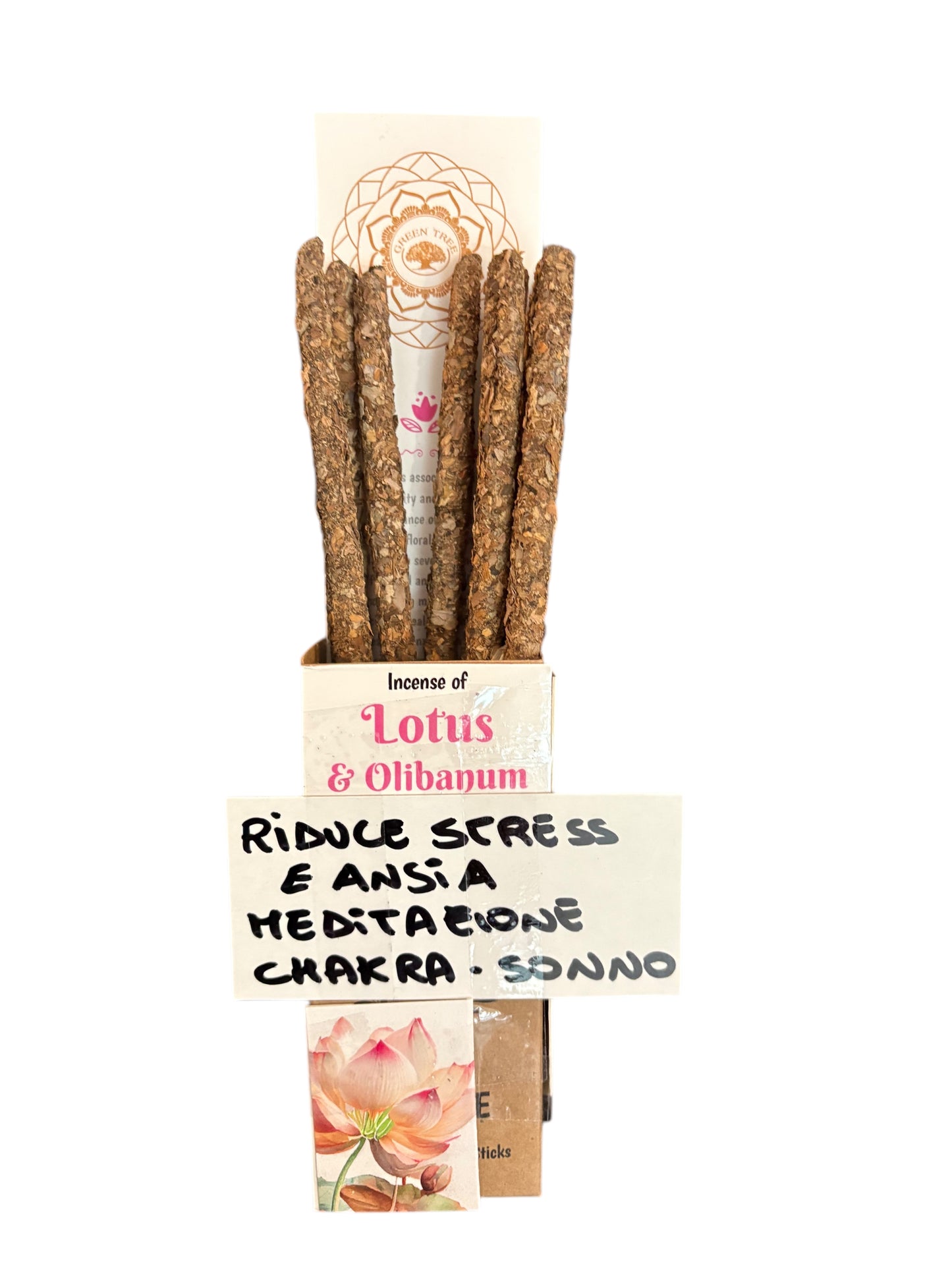 Incenso bastoncino di Erbe di LOTUS E OLIBANO -1 pacco di 9 bastoncini