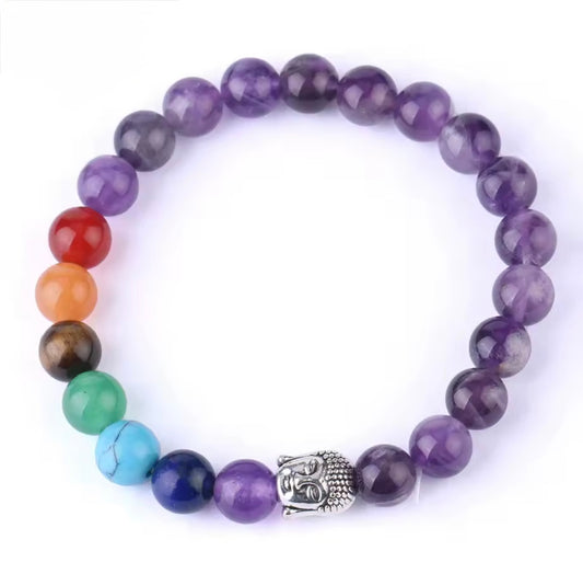 Bracciale Chakra Ametista
con Buddha