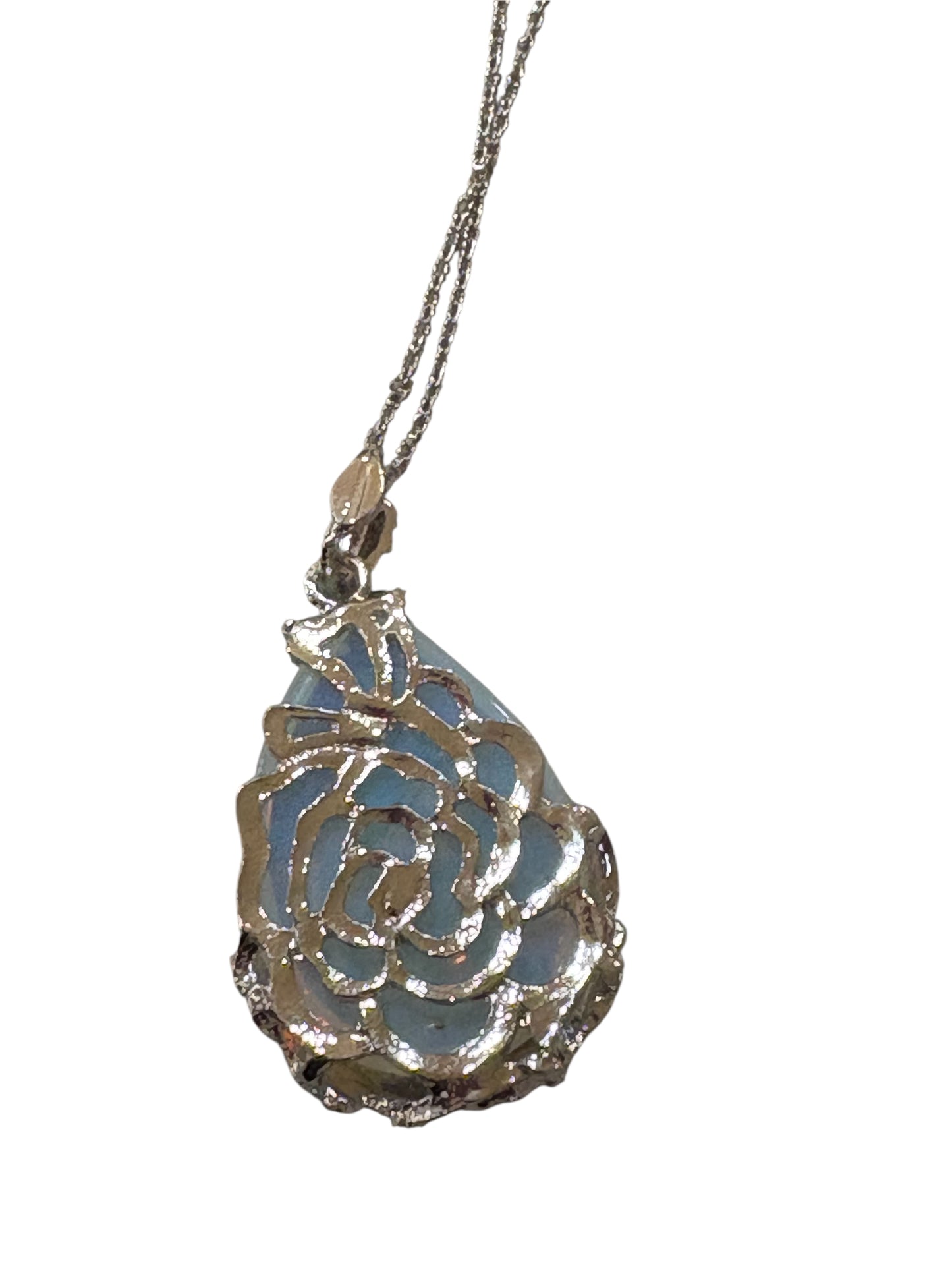 Collana Opalina in Goccia di Rosa
