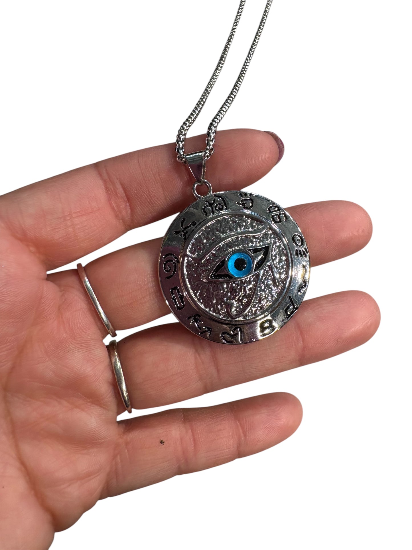 Collana Occhio di Horus con occhio azzurro