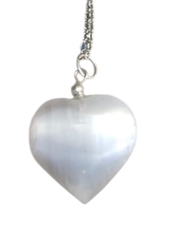 Selenite Collana cuore