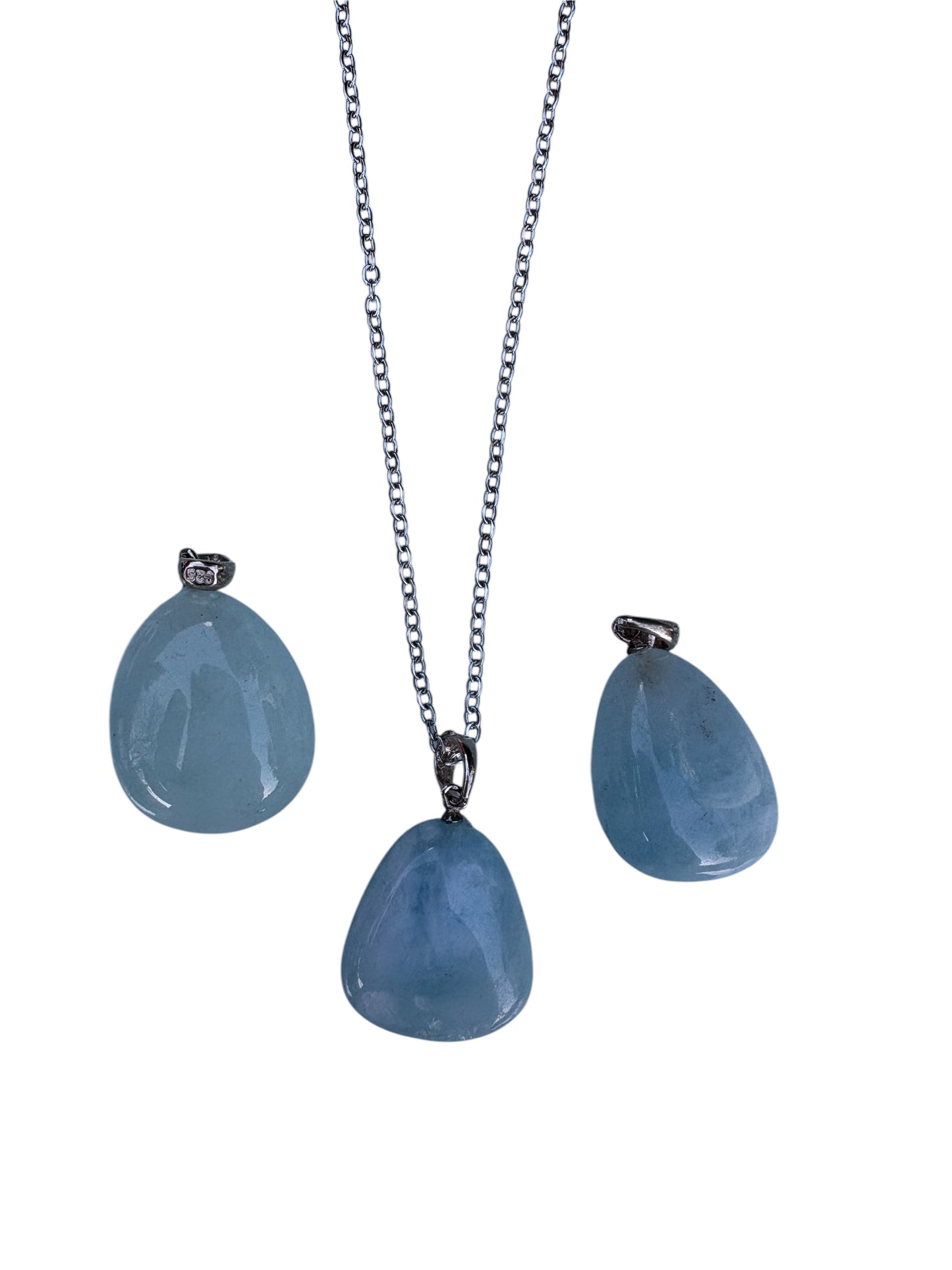 Acquamarina ciondolo in argento 925