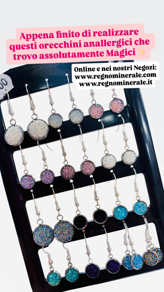 Orecchini drusette colorate