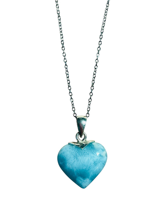 Collana Larimar Cuore grande