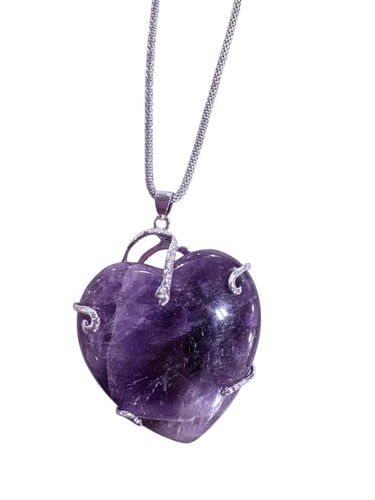 Ametista Collana Cuore elfico handmade