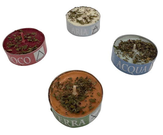 Candele dei quattro elementi