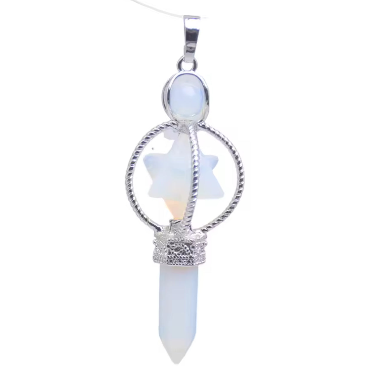 Collana Merkaba a punta in OPALINA