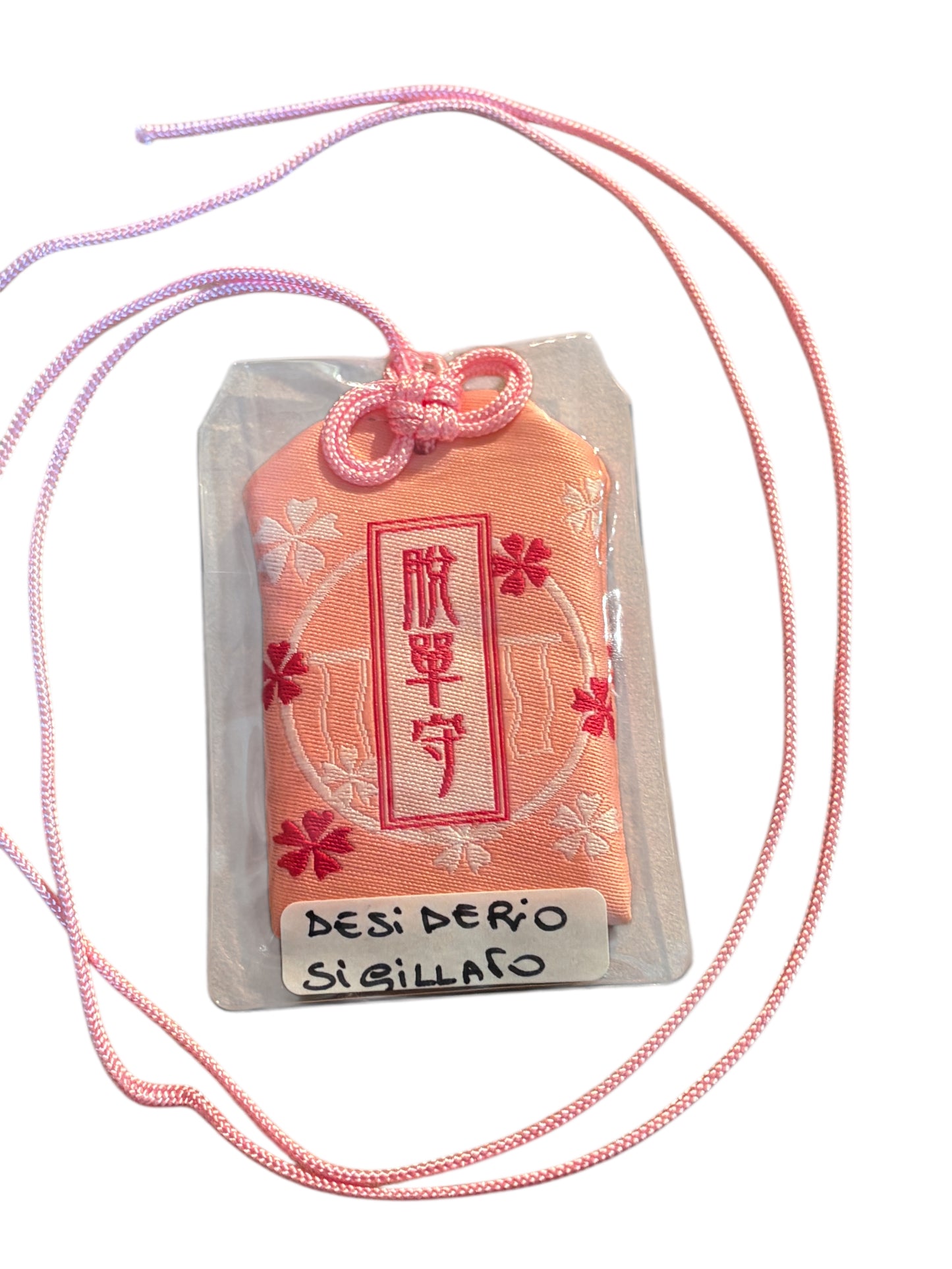 Omamori rosa “DESIDERIO SIGILLATO”