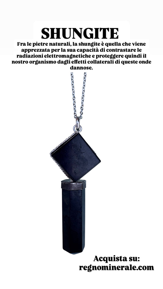 Collana SHUNGITE a pendolo