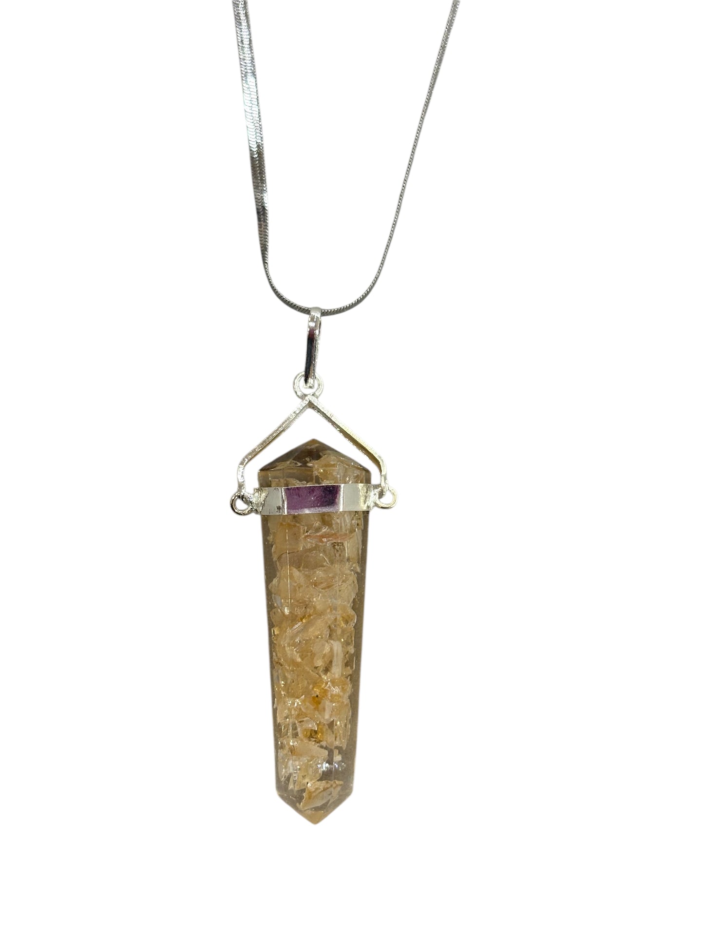 Collana Orgonite di Quarzo Citrino a punta