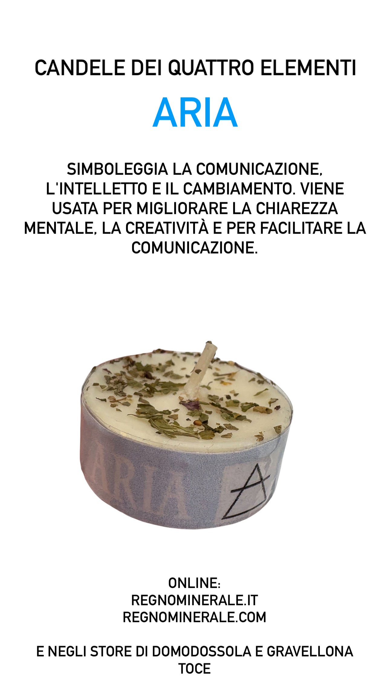 Candele dei quattro elementi