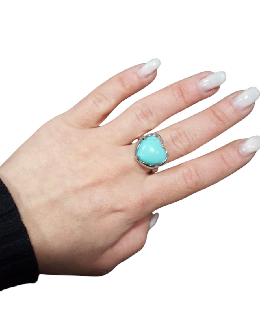 Anello Cuore Turchese