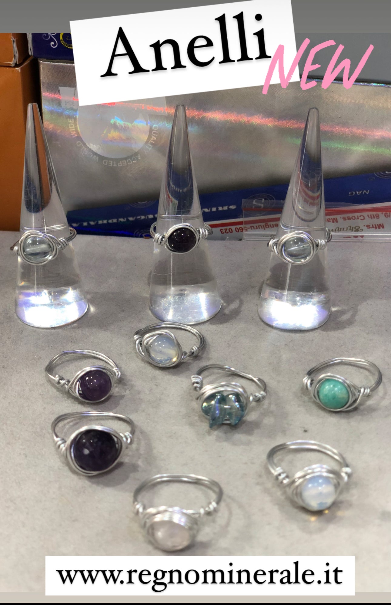 Anello Fatato Ametista in alluminio