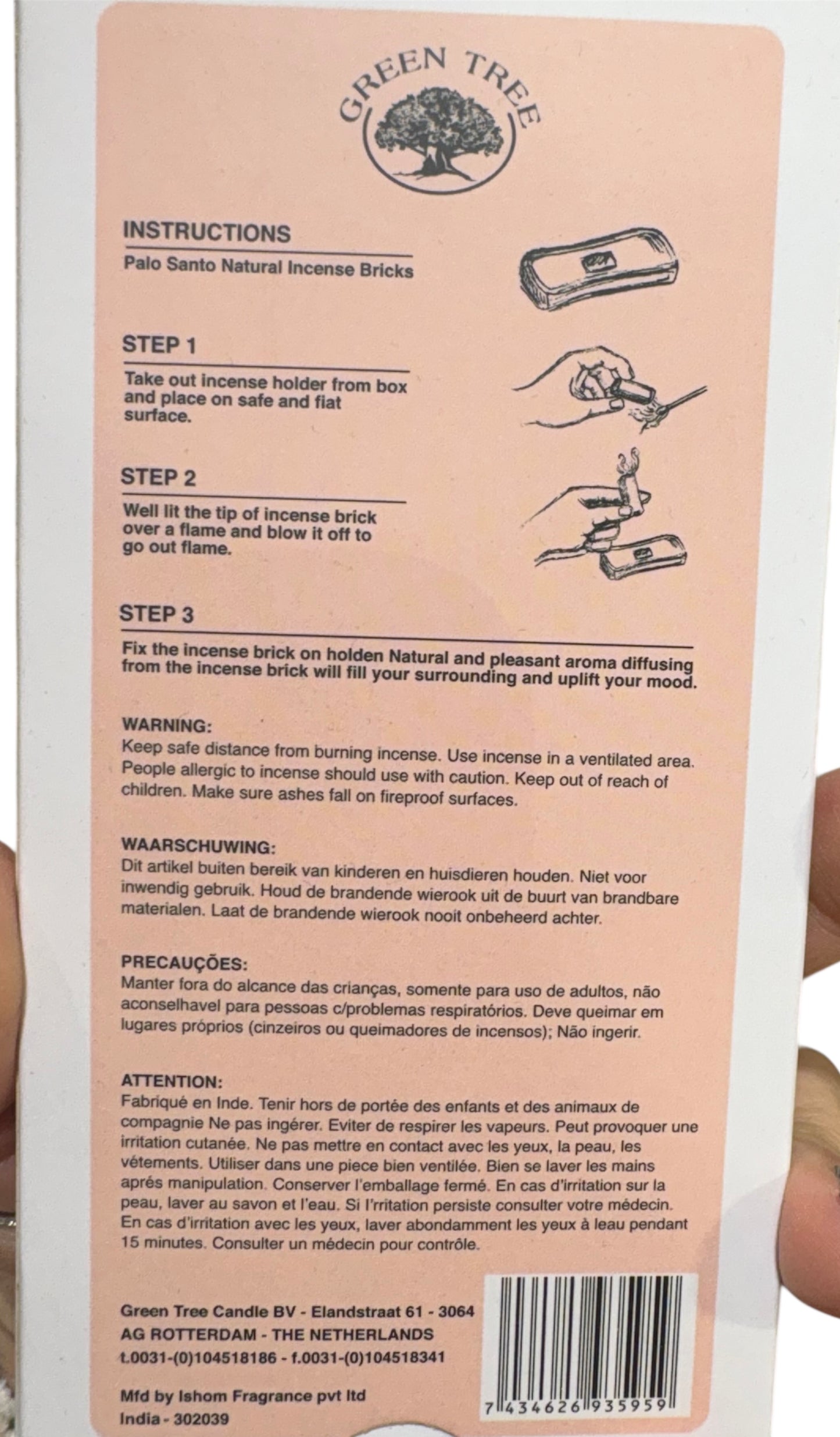 Incenso GREEN TREE PaloSanto a mattoni