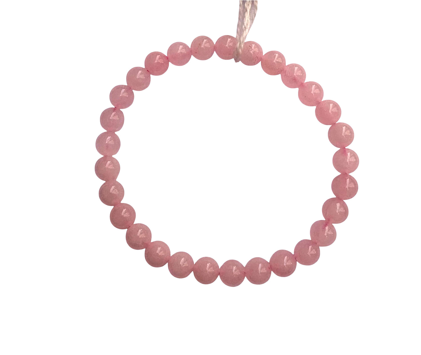 Bracciale Quarzo Rosa - sfere 6 mm