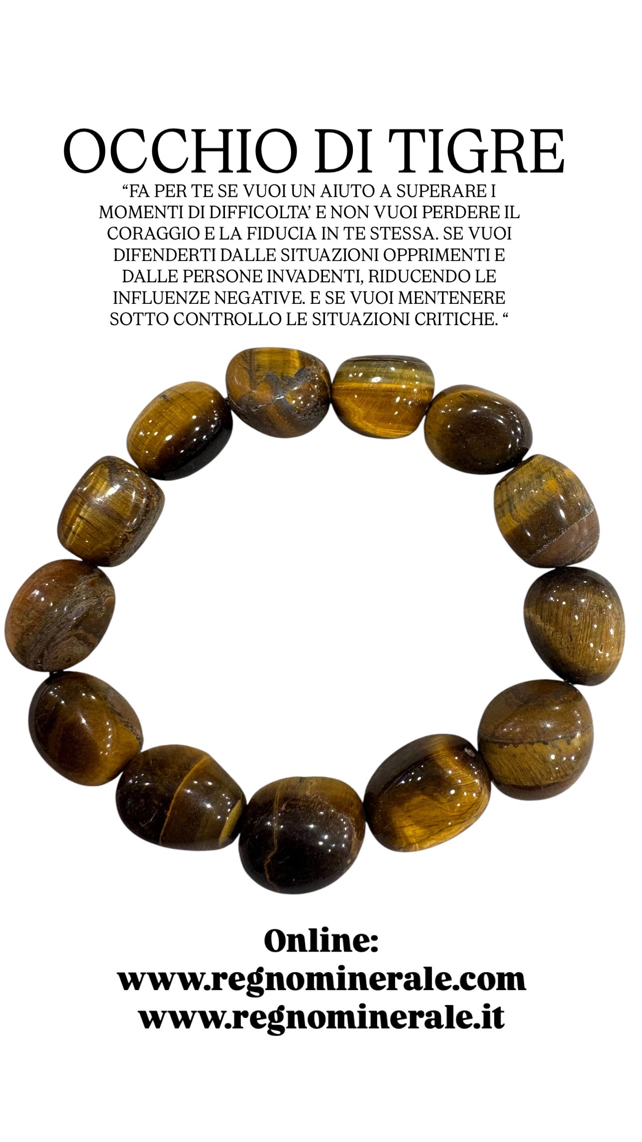OCCHIO DI TIGRE Bracciale sasso