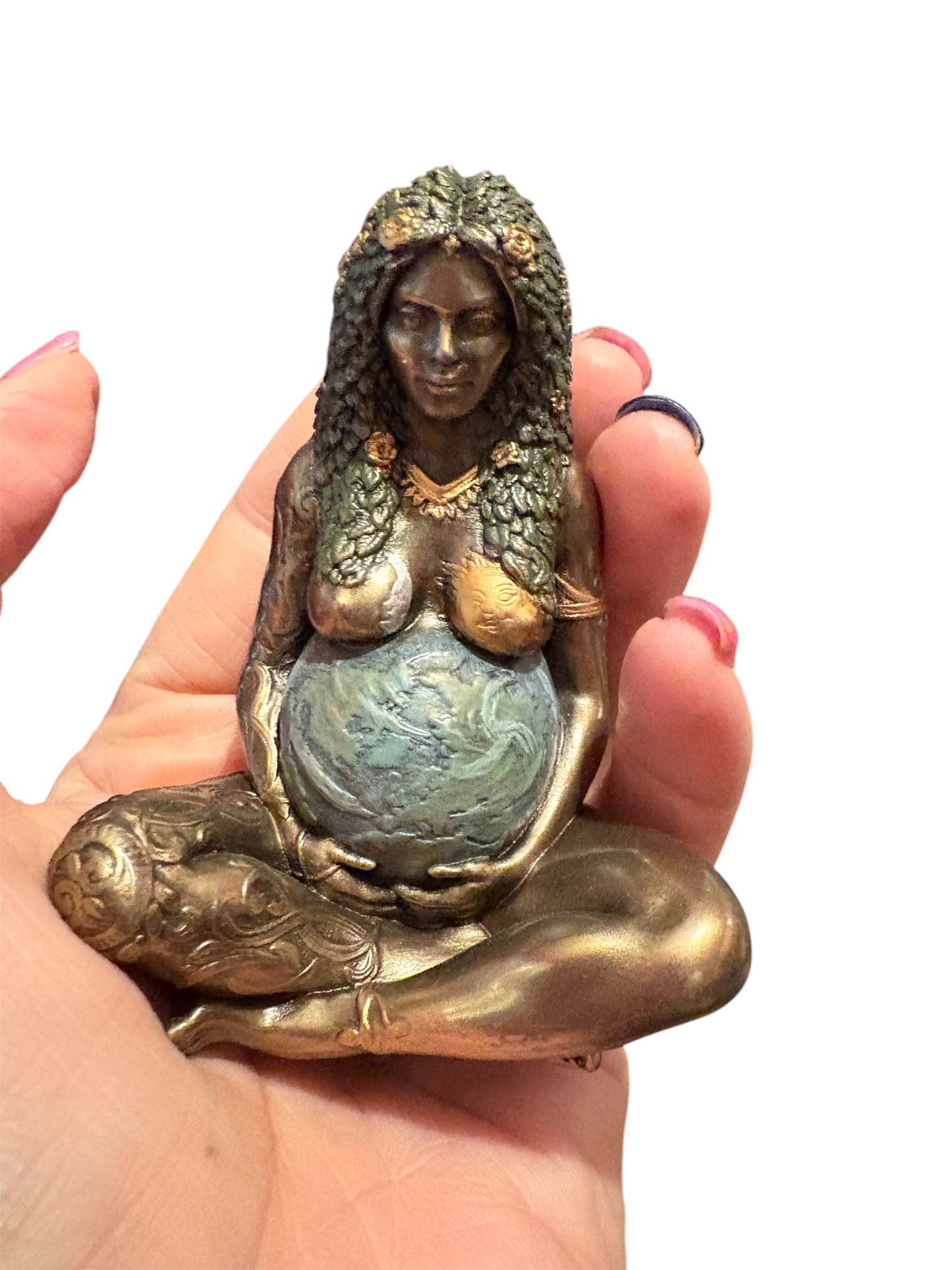 Madre terra con il mondo 8,5cm