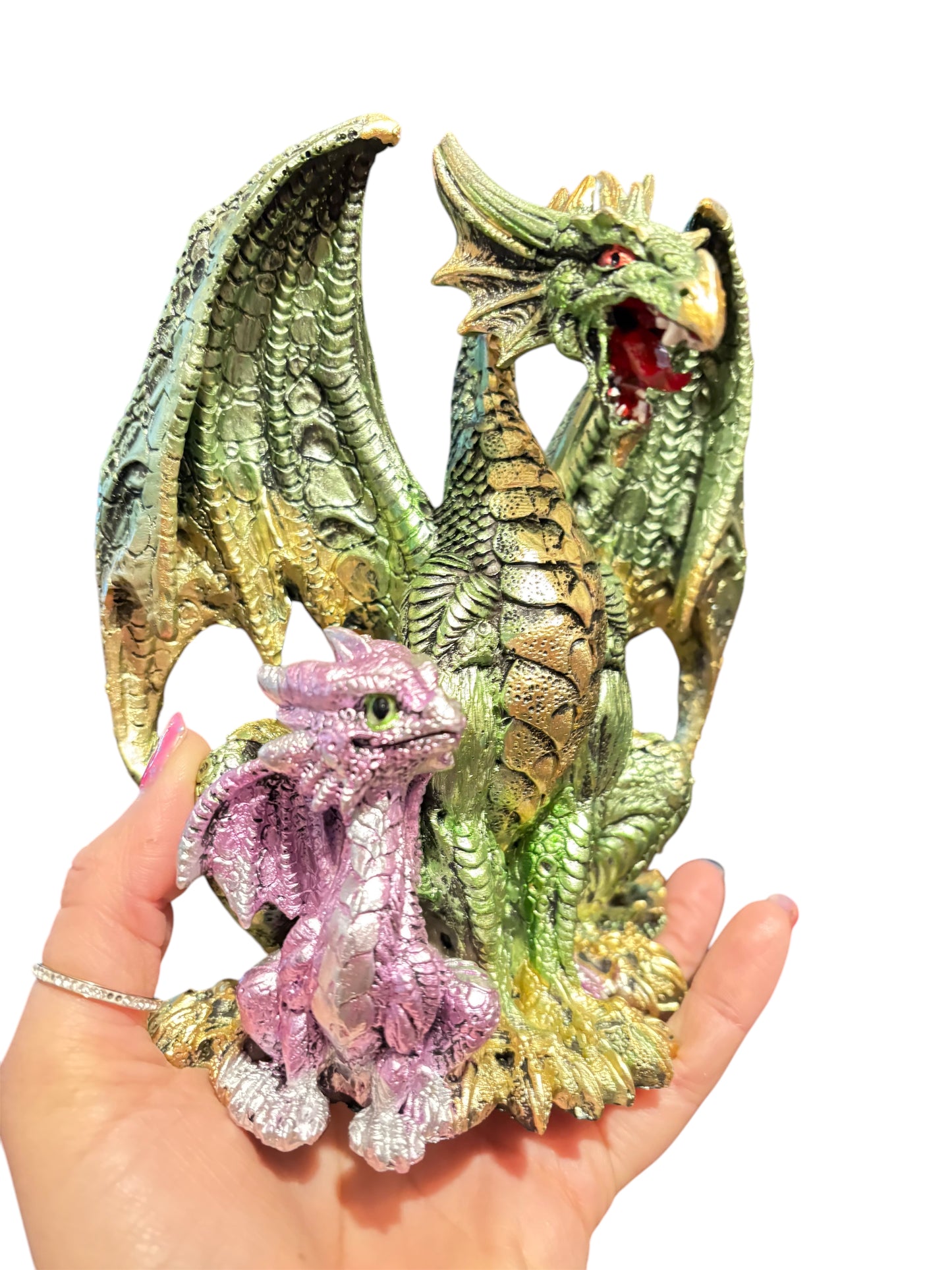 Mamma drago e il suo draghetto 17.7cm