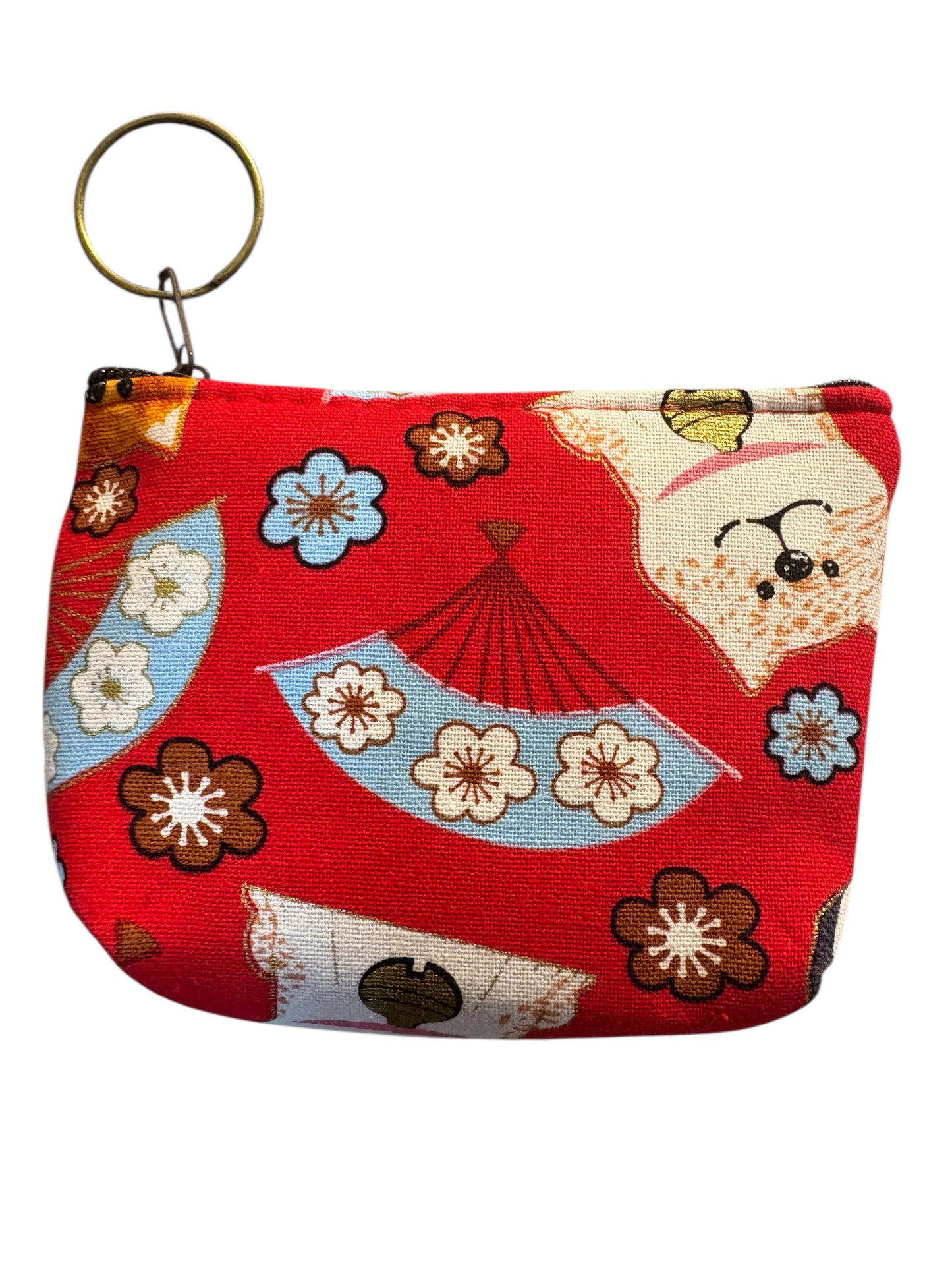 Borsellino Gatto MANEKI NEKO Rosso con ventaglio