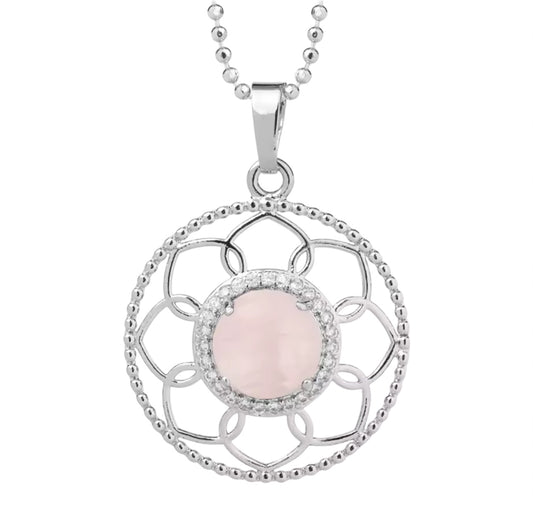 Collana Fiore della vita
In Quarzo Rosa - AMORE
