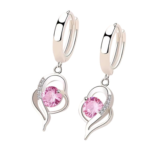 Orecchini Rosa in Argento 925