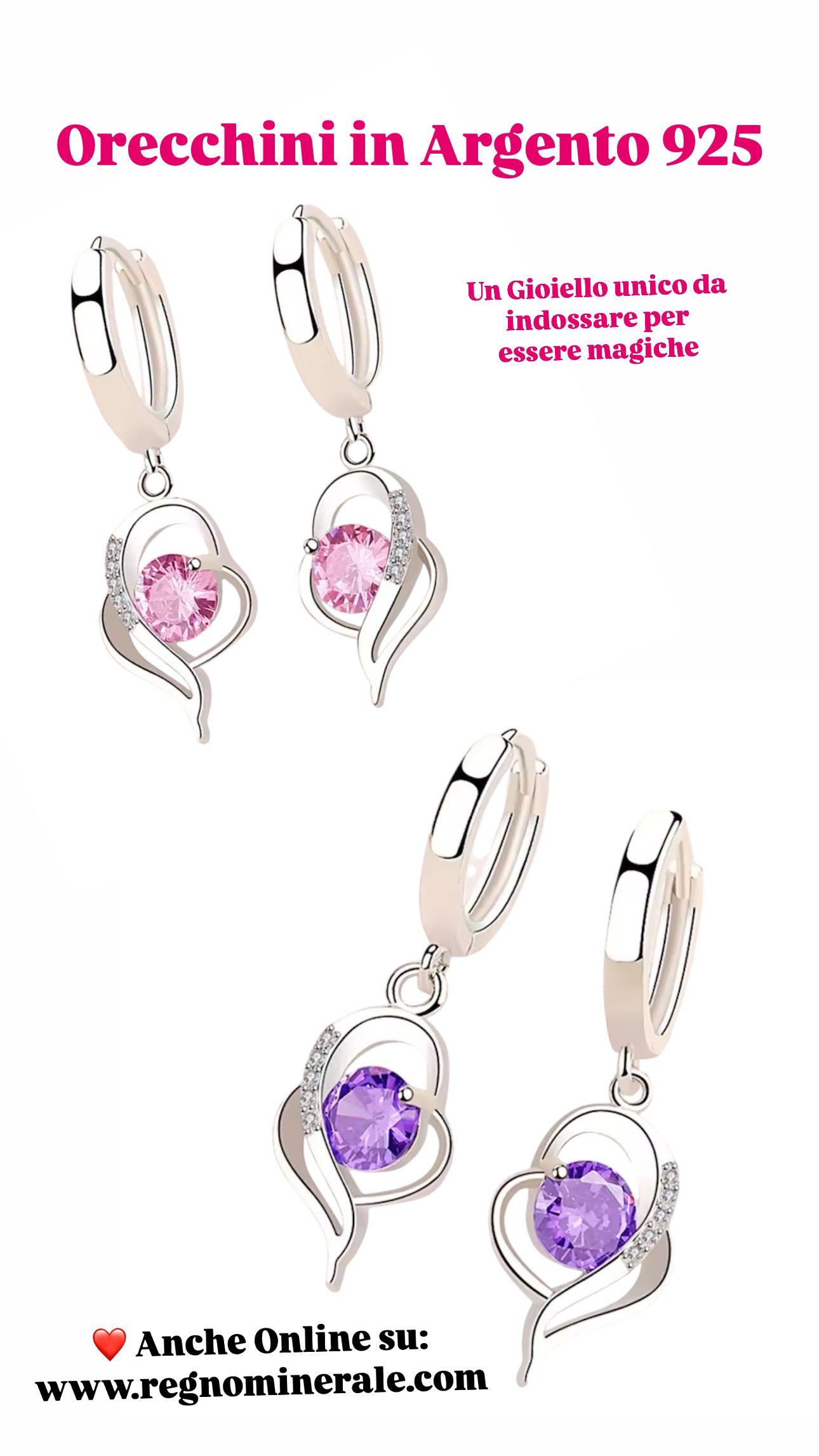 Orecchini Viola in Argento 925
