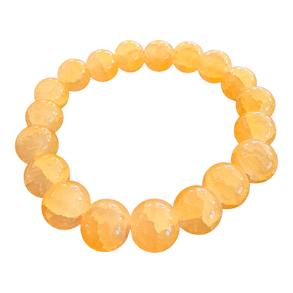Bracciale sfere 10mm - QUARZO CITRINO
