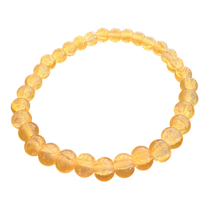 Bracciale sfere 6mm - QUARZO CITRINO