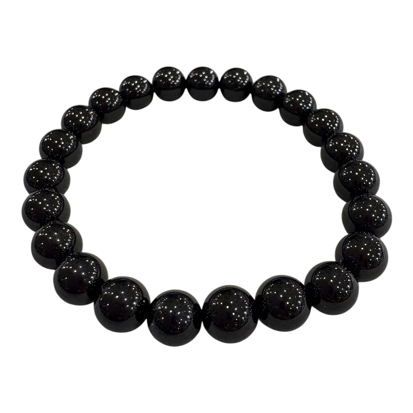 Tormalina nera - BRACCIALE sfera 8 mm