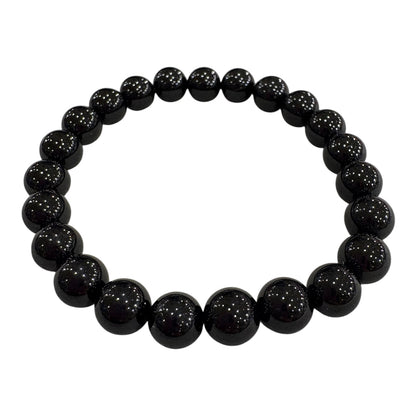 Tormalina nera - BRACCIALE sfera 8 mm