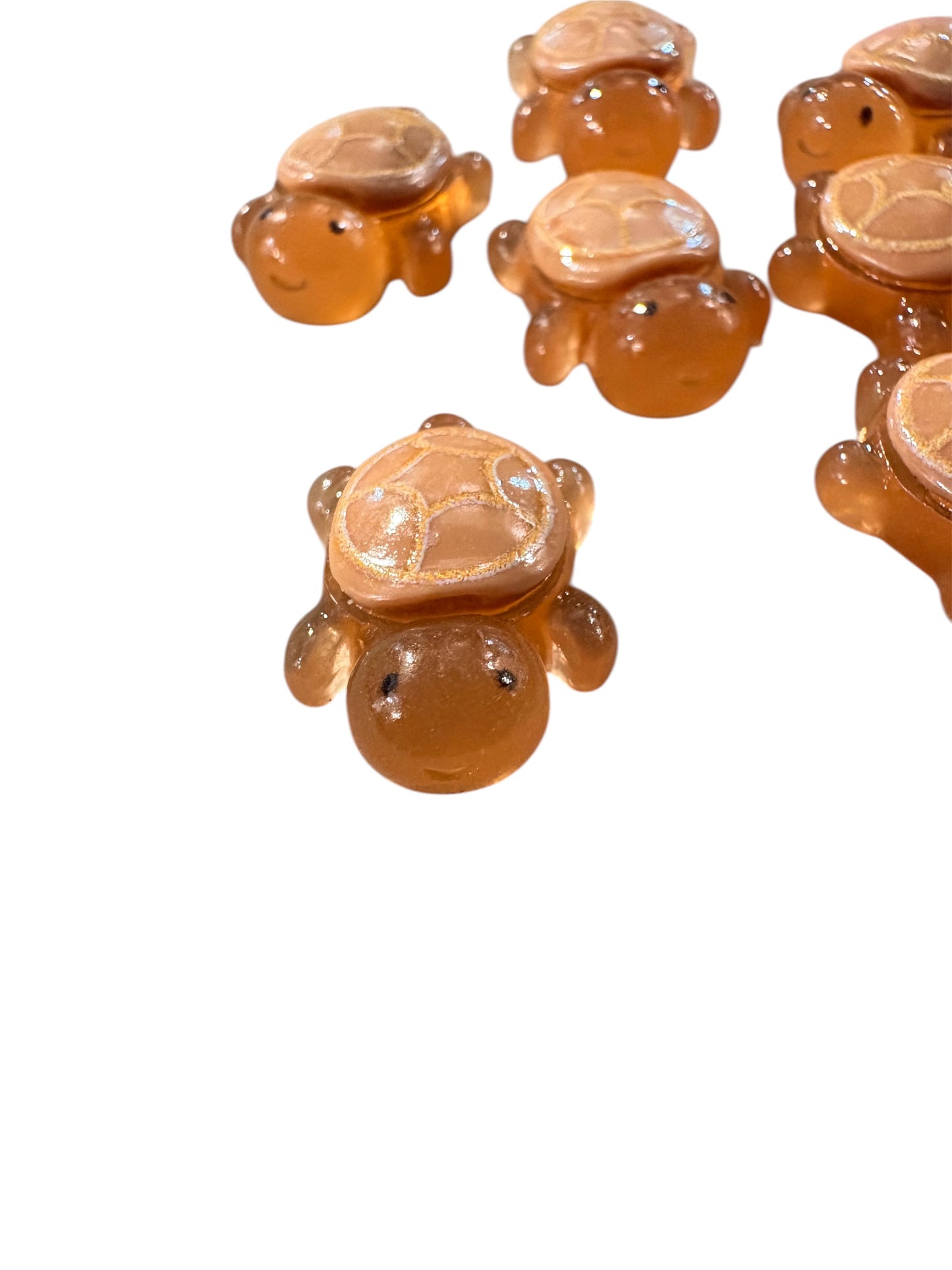 Tartaruga piccola Arancio scuro 2cm (si illumina al buio)