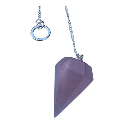 Pendolo in Quarzo Rosa