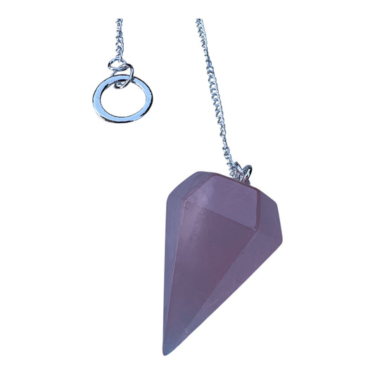 Pendolo in Quarzo Rosa
