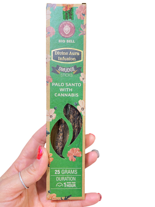 Incenso con Erbe - PALOSANTO E CANNABIS (Big Bell)
