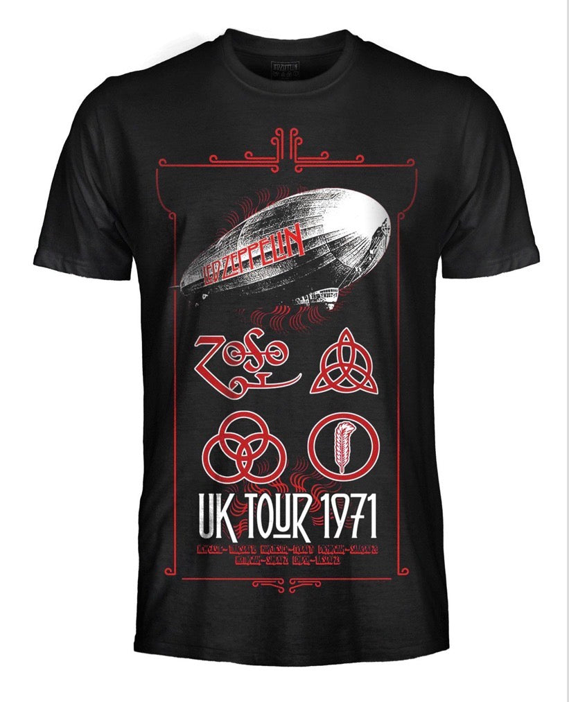 T-shirt LED ZEPPELIN - mongolfiera - tour 1971