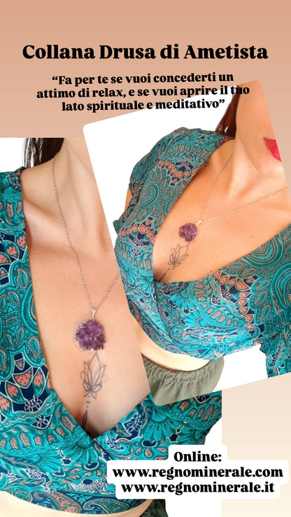 Collana Drusa di Ametista