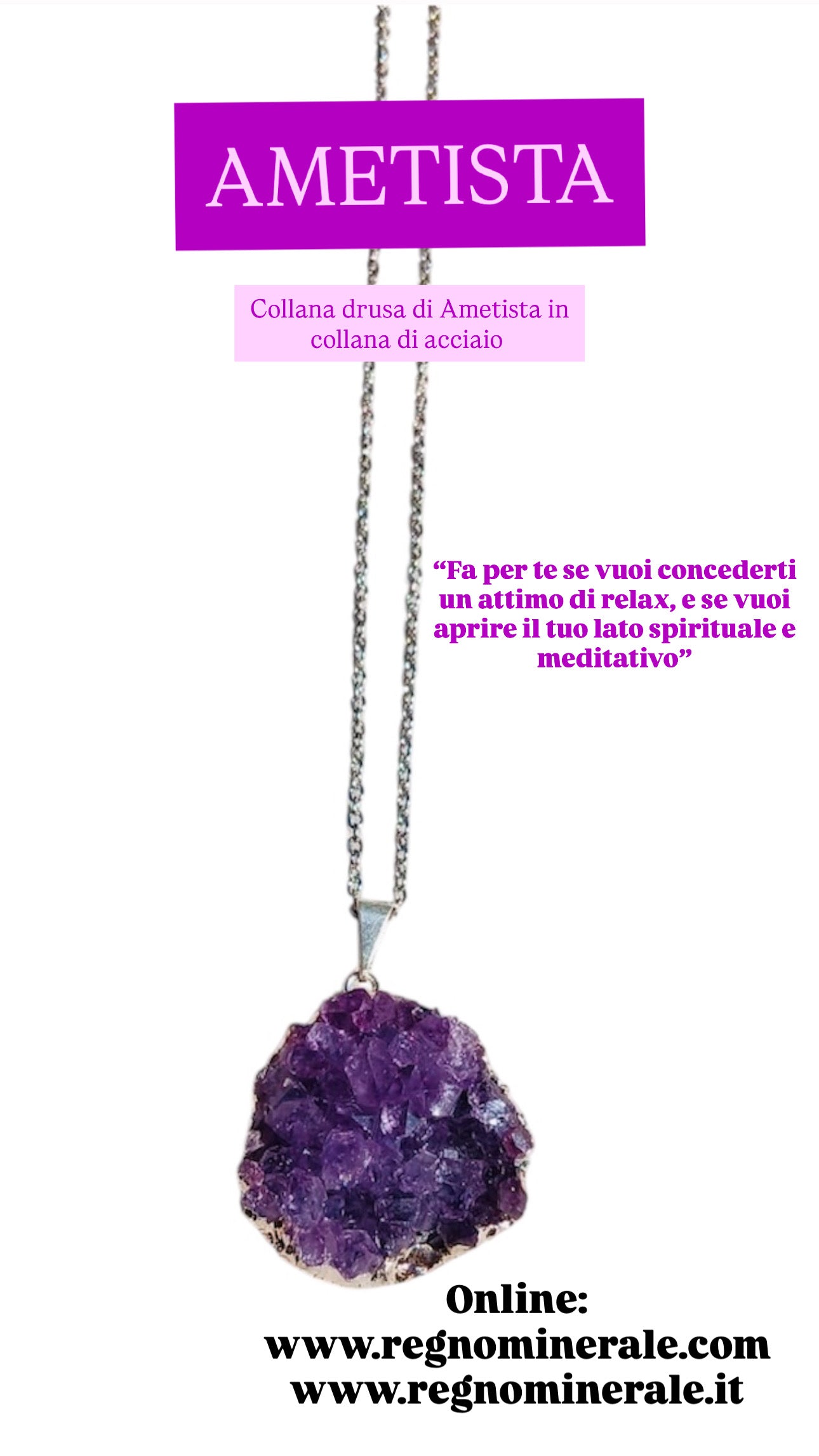 Collana Drusa di Ametista
