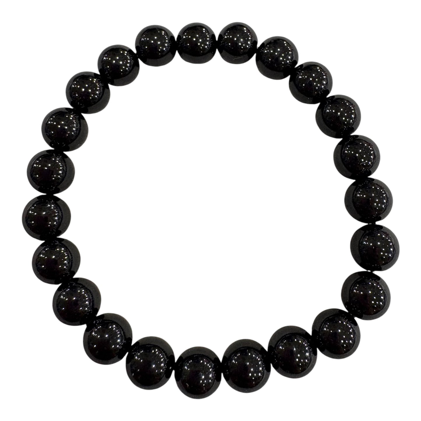 Tormalina nera - BRACCIALE sfera 8 mm