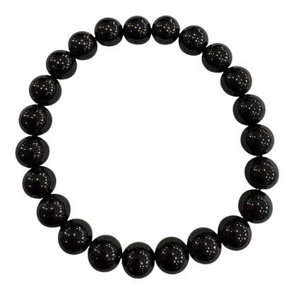 Tormalina nera - BRACCIALE sfera 8 mm
