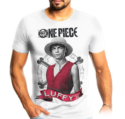 T-shirt LUFFY di One piece -  modello bianca di netflix