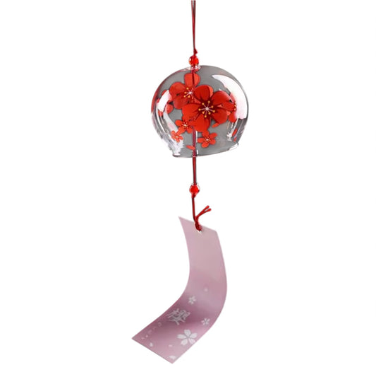 Campanellino al vento Giapponese FURIN - FIORE ROSSO