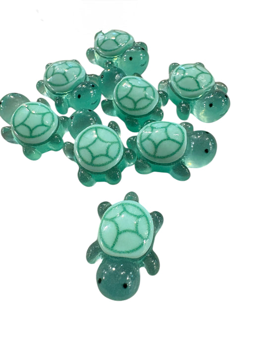 Tartaruga piccola Verde acqua 2cm (si illumina al buio)