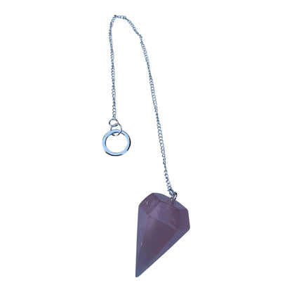 Pendolo in Quarzo Rosa
