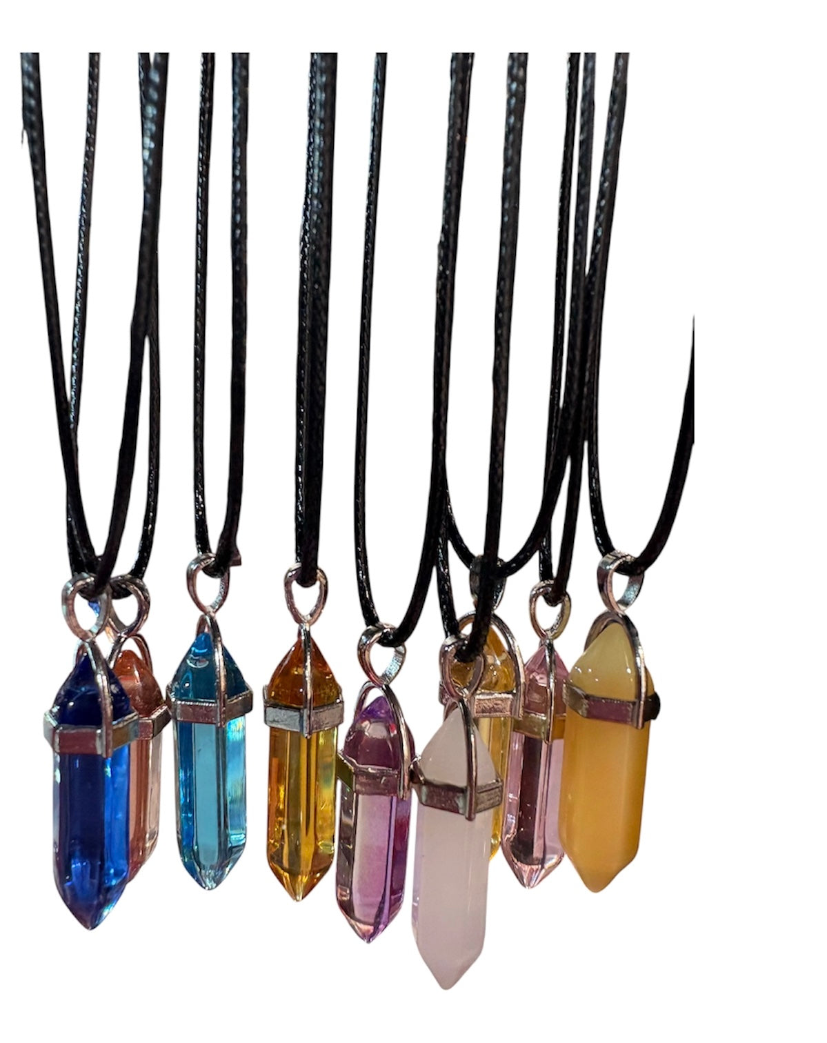Collana Punto di Cristallo – Prisma Esagonale Multicolor
