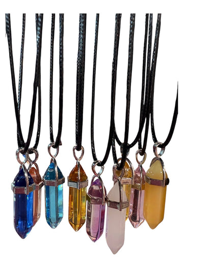 Collana Punto di Cristallo – Prisma Esagonale Multicolor